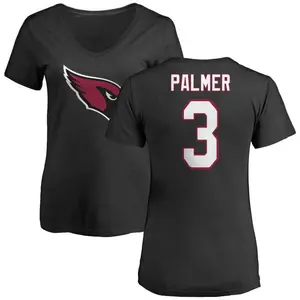 Women's Carson Palmer Arizona Cardinals Name & Number Logo Slim Fit T-Shirt - Black