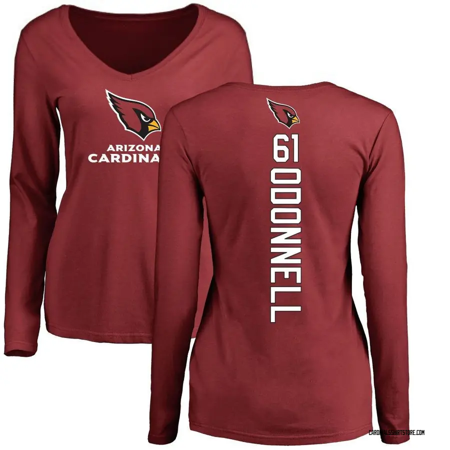 Women's Carter O'Donnell Arizona Cardinals Backer Slim Fit Long Sleeve T-Shirt - Maroon