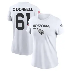 Women's Carter O'Donnell Arizona Cardinals White 2024 Salute to Service Legend Performance T-Shirt