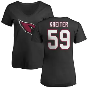 Women's Casey Kreiter Arizona Cardinals Name & Number Logo Slim Fit T-Shirt - Black