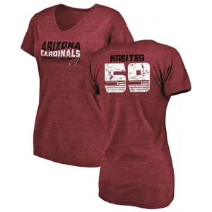 Women's Casey Kreiter Arizona Cardinals Retro Tri-Blend V-Neck T-Shirt - Cardinal