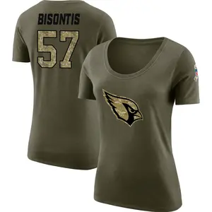 Women's Chase Bisontis Arizona Cardinals Salute to Service Olive Legend Scoop Neck T-Shirt