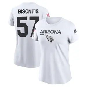 Women's Chase Bisontis Arizona Cardinals White 2024 Salute to Service Legend Performance T-Shirt