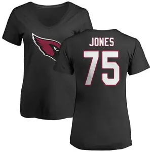 Women's Christian Jones Arizona Cardinals Name & Number Logo Slim Fit T-Shirt - Black