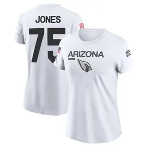 Women's Christian Jones Arizona Cardinals White 2024 Salute to Service Legend Performance T-Shirt
