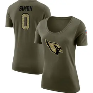Women's Cody Simon Arizona Cardinals Salute to Service Olive Legend Scoop Neck T-Shirt