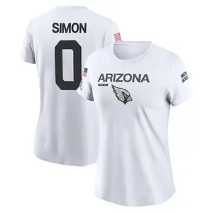 Women's Cody Simon Arizona Cardinals White 2024 Salute to Service Legend Performance T-Shirt