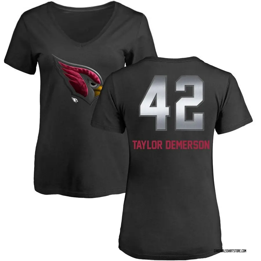 Women's Dadrion Taylor-Demerson Arizona Cardinals Midnight Mascot T-Shirt - Black