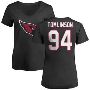 Women's Dalvin Tomlinson Arizona Cardinals Name & Number Logo Slim Fit T-Shirt - Black