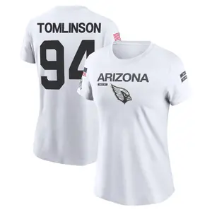 Women's Dalvin Tomlinson Arizona Cardinals White 2024 Salute to Service Legend Performance T-Shirt