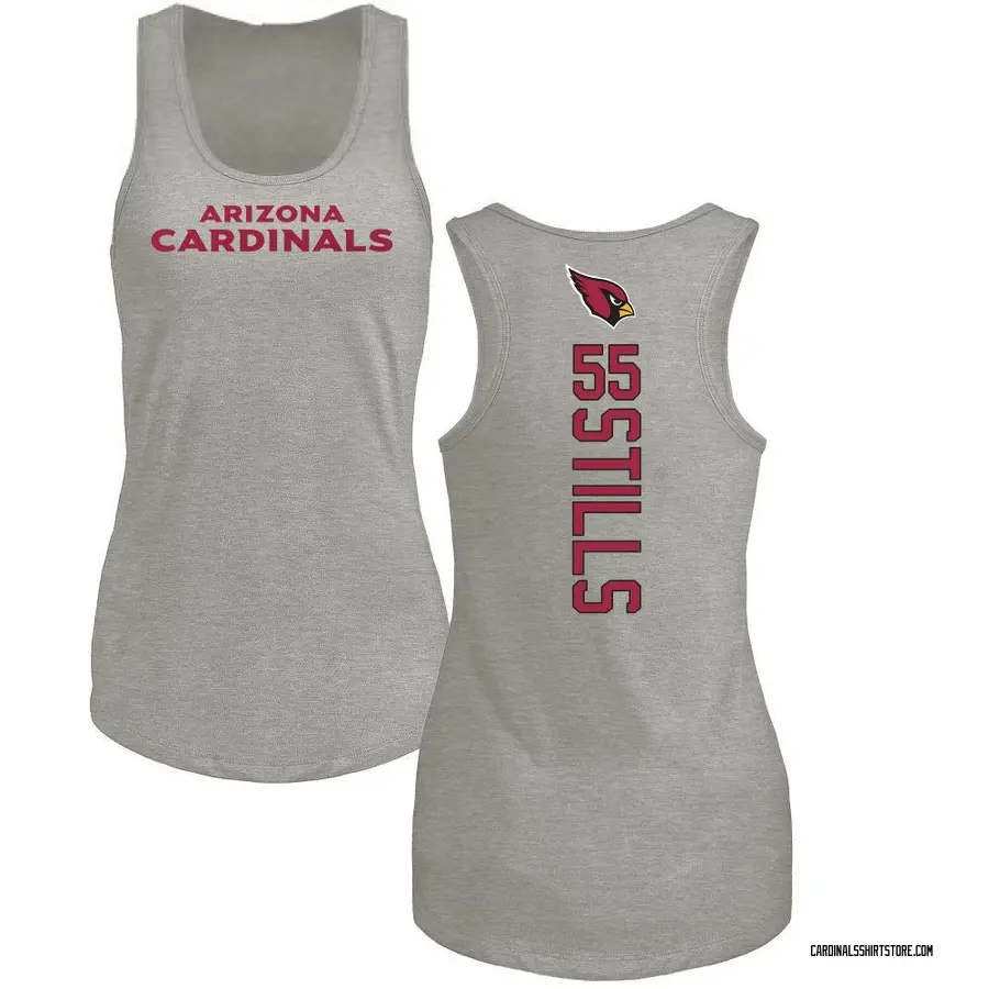 Women's Dante Stills Arizona Cardinals Backer Tri-Blend Tank Top - Ash