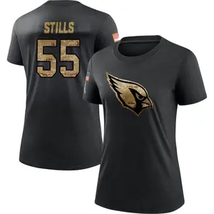 Women's Dante Stills Arizona Cardinals Black 2020 Salute To Service Performance T-Shirt
