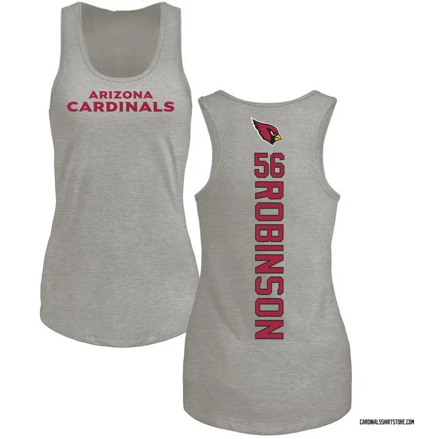 Women's Darius Robinson Arizona Cardinals Backer Tri-Blend Tank Top - Ash