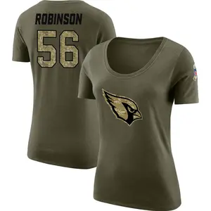 Women's Darius Robinson Arizona Cardinals Salute to Service Olive Legend Scoop Neck T-Shirt