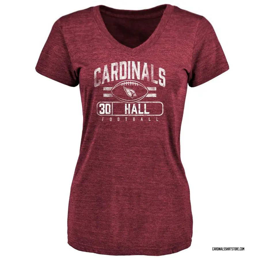 Women's Darren Hall Arizona Cardinals Flanker Tri-Blend T-Shirt - Maroon