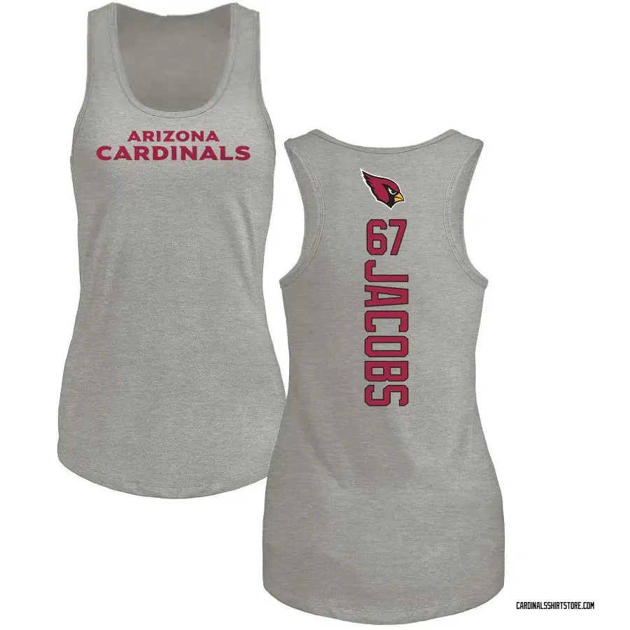 Women's Demontrey Jacobs Arizona Cardinals Backer Tri-Blend Tank Top - Ash