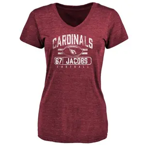 Women's Demontrey Jacobs Arizona Cardinals Flanker Tri-Blend T-Shirt - Maroon