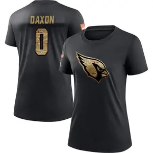 Women's Denzel Daxon Arizona Cardinals Black 2020 Salute To Service Performance T-Shirt