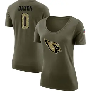 Women's Denzel Daxon Arizona Cardinals Salute to Service Olive Legend Scoop Neck T-Shirt