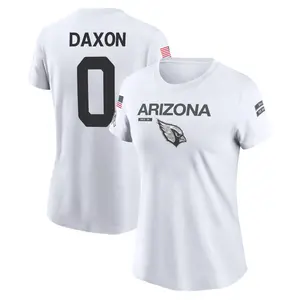 Women's Denzel Daxon Arizona Cardinals White 2024 Salute to Service Legend Performance T-Shirt
