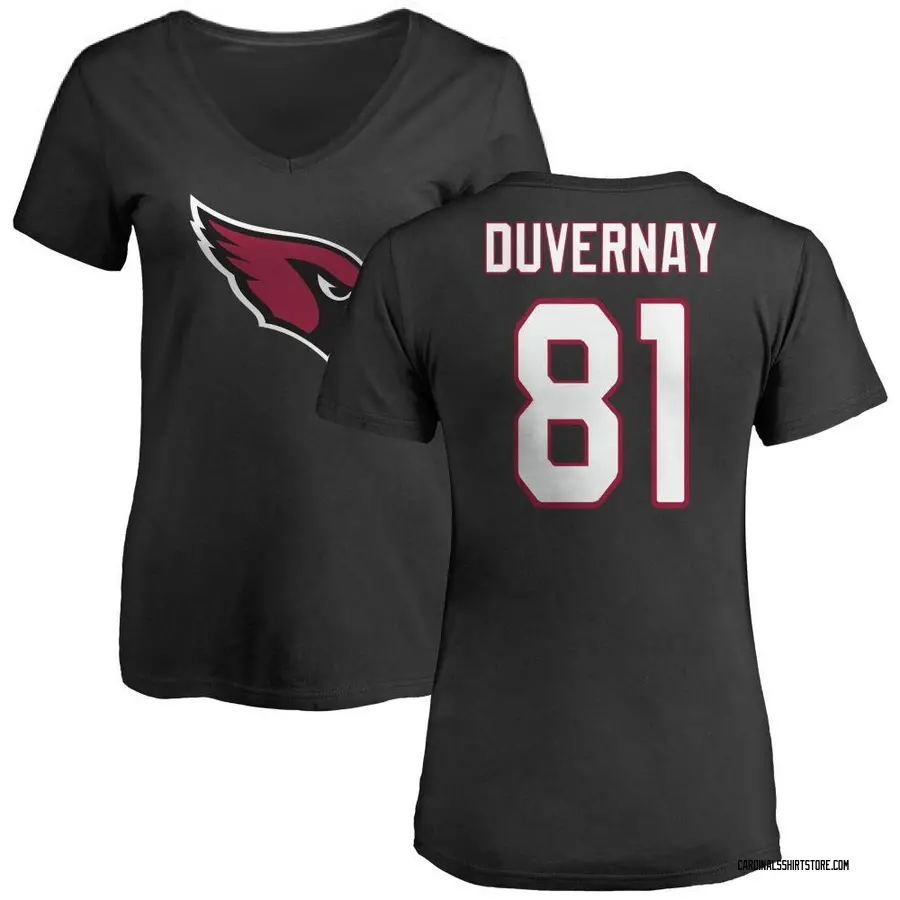 Women's Devin Duvernay Arizona Cardinals Name & Number Logo Slim Fit T-Shirt - Black