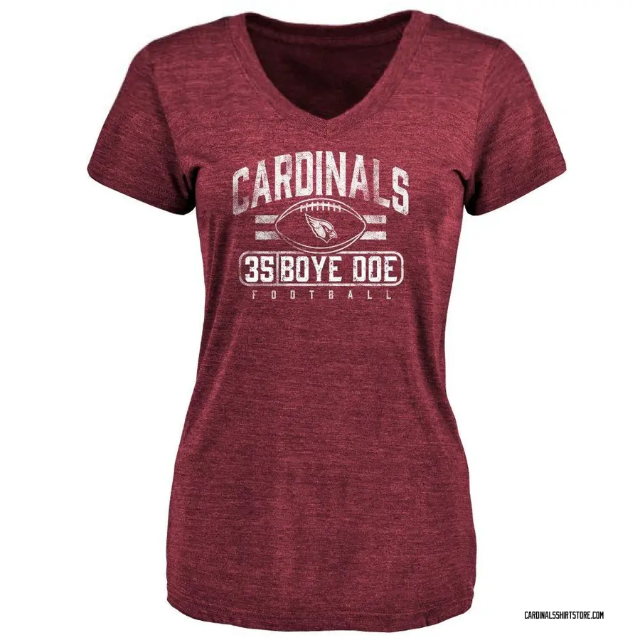 Women's Ekow Boye-Doe Arizona Cardinals Flanker Tri-Blend T-Shirt - Maroon