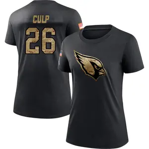 Women's Elijah Culp Arizona Cardinals Black 2020 Salute To Service Performance T-Shirt