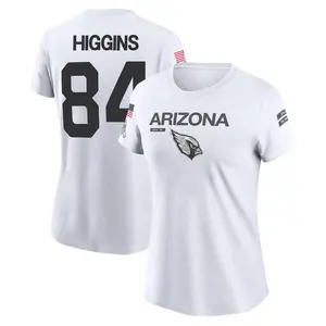 Women's Elijah Higgins Arizona Cardinals White 2024 Salute to Service Legend Performance T-Shirt