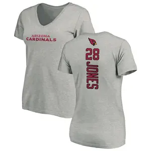Women's Elijah Jones Arizona Cardinals Backer V-Neck T-Shirt - Ash