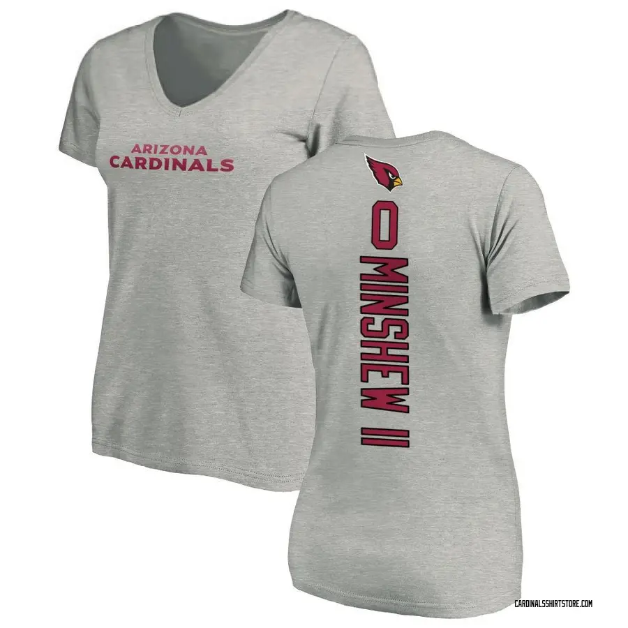 Women's Gardner Minshew Arizona Cardinals Backer V-Neck T-Shirt - Ash