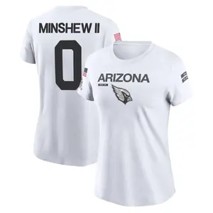 Women's Gardner Minshew Arizona Cardinals White 2024 Salute to Service Legend Performance T-Shirt
