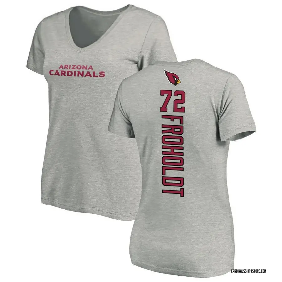 Women's Hjalte Froholdt Arizona Cardinals Backer V-Neck T-Shirt - Ash
