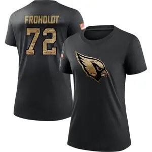 Women's Hjalte Froholdt Arizona Cardinals Black 2020 Salute To Service Performance T-Shirt