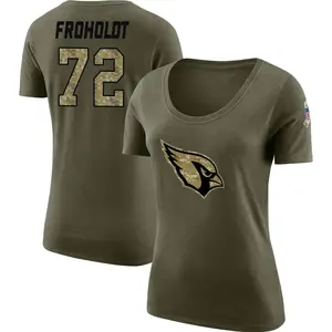 Women's Hjalte Froholdt Arizona Cardinals Salute to Service Olive Legend Scoop Neck T-Shirt
