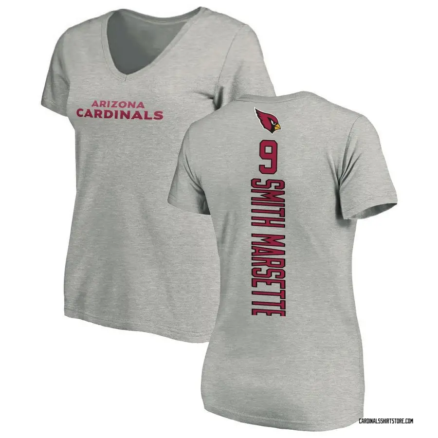 Women's Ihmir Smith-Marsette Arizona Cardinals Backer V-Neck T-Shirt - Ash