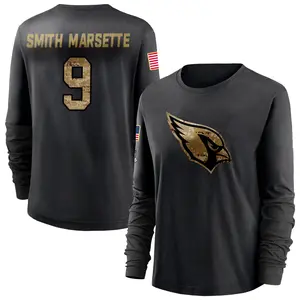 Women's Ihmir Smith-Marsette Arizona Cardinals Black 2020 Salute To Service Sideline Performance Long Sleeve T-Shirt