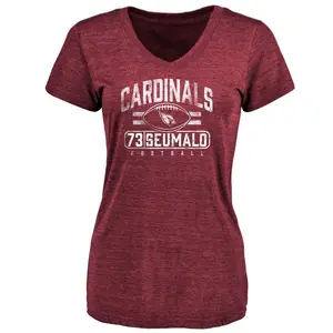Women's Isaac Seumalo Arizona Cardinals Flanker Tri-Blend T-Shirt - Maroon