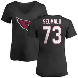 Women's Isaac Seumalo Arizona Cardinals Name & Number Logo Slim Fit T-Shirt - Black