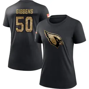 Women's Jack Gibbens Arizona Cardinals Black 2020 Salute To Service Performance T-Shirt
