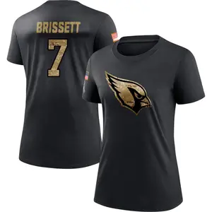 Women's Jacoby Brissett Arizona Cardinals Black 2020 Salute To Service Performance T-Shirt