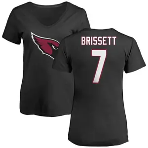 Women's Jacoby Brissett Arizona Cardinals Name & Number Logo Slim Fit T-Shirt - Black