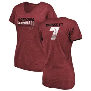 Women's Jacoby Brissett Arizona Cardinals Retro Tri-Blend V-Neck T-Shirt - Cardinal