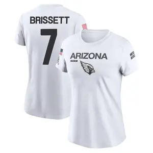 Women's Jacoby Brissett Arizona Cardinals White 2024 Salute to Service Legend Performance T-Shirt