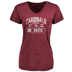 Women's Jaden Davis Arizona Cardinals Flanker Tri-Blend T-Shirt - Maroon