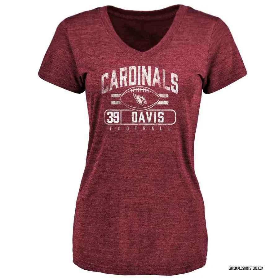 Women's Jaden Davis Arizona Cardinals Flanker Tri-Blend T-Shirt - Maroon