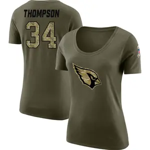 Women's Jalen Thompson Arizona Cardinals Salute to Service Olive Legend Scoop Neck T-Shirt