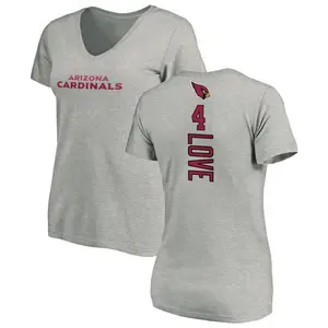 Women's Jeremiyah Love Arizona Cardinals Backer V-Neck T-Shirt - Ash