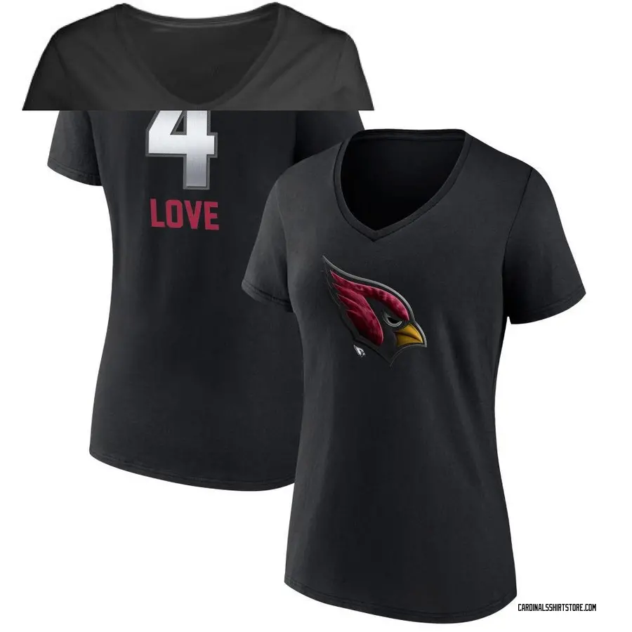 Women's Jeremiyah Love Arizona Cardinals Midnight Mascot T-Shirt - Black