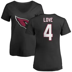 Women's Jeremiyah Love Arizona Cardinals Name & Number Logo Slim Fit T-Shirt - Black