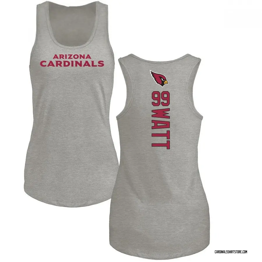 Women's J.J. Watt Arizona Cardinals Backer Tri-Blend Tank Top - Ash